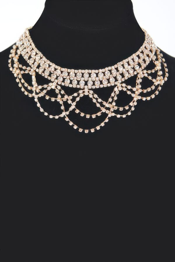 Double-Strand Rhinestone Necklace – Layered Sparkle