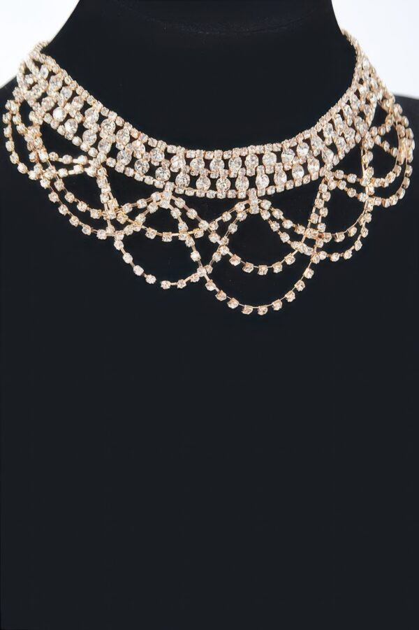 Double-Strand Rhinestone Necklace – Layered Sparkle