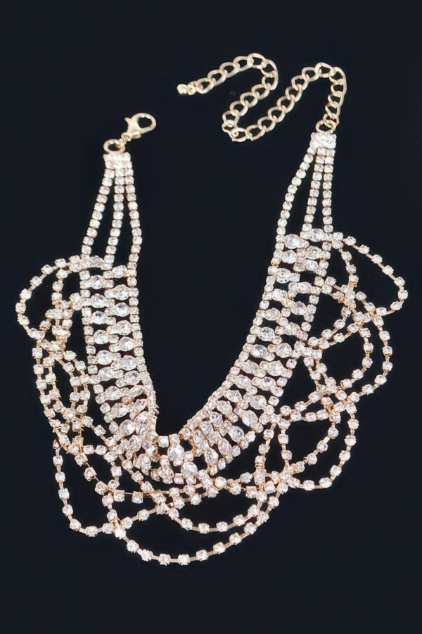 Double-Strand Rhinestone Necklace – Layered Sparkle