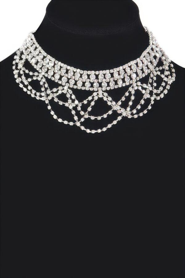 Double-Strand Rhinestone Necklace – Layered Sparkle
