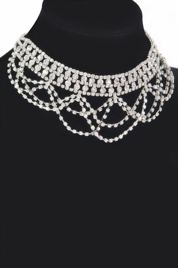 Double-Strand Rhinestone Necklace – Layered Sparkle