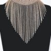 Rhinestone Necklace – 14-inch Mixed Metal Choker
