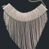 Rhinestone Necklace – 14-inch Mixed Metal Choker