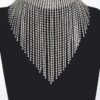 Rhinestone Necklace – 14-inch Mixed Metal Choker