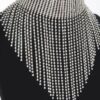 Rhinestone Necklace – 14-inch Mixed Metal Choker
