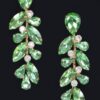 Rhinestone Drop Earrings – Slim Elongated Silhouette