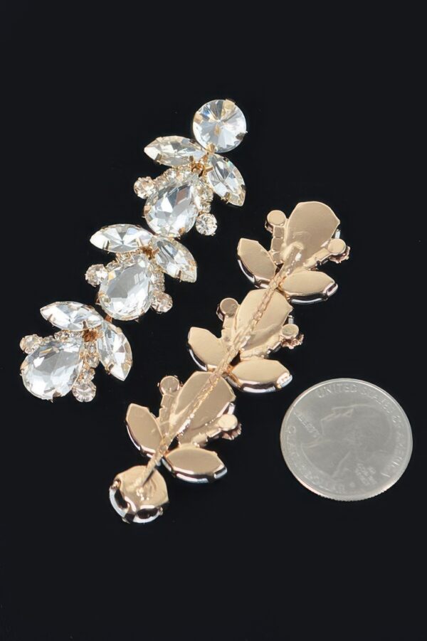 Rhinestone Drop Earrings – Extended Silhouette
