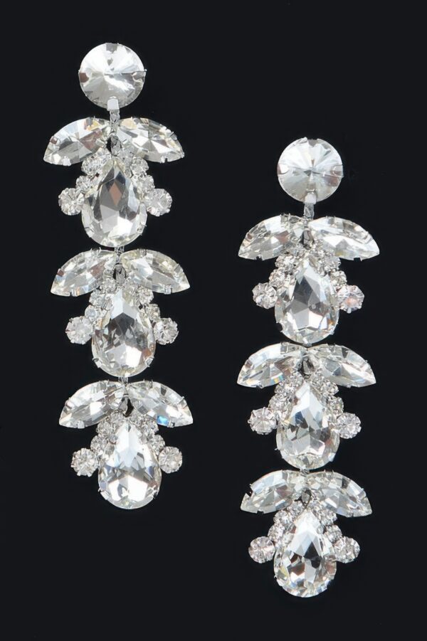 Rhinestone Drop Earrings – Extended Silhouette