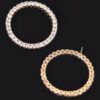 Round Rhinestone Statement Earrings – 2-Inch