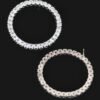 Round Rhinestone Statement Earrings – 2-Inch