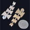Slim Rhinestone Drop Earrings – Streamlined Sparkle