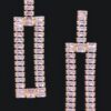 Rhinestone Drop Earrings – Wide Silhouette