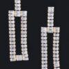 Rhinestone Drop Earrings – Wide Silhouette