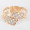 Sparkling Rhinestone Metal Spring-Hinge Cuff