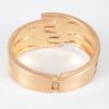 Rhinestone Spring-Hinge Metal Cuff Bracelet