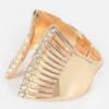 Polished Metal Spring Hinge Cuff Bracelet
