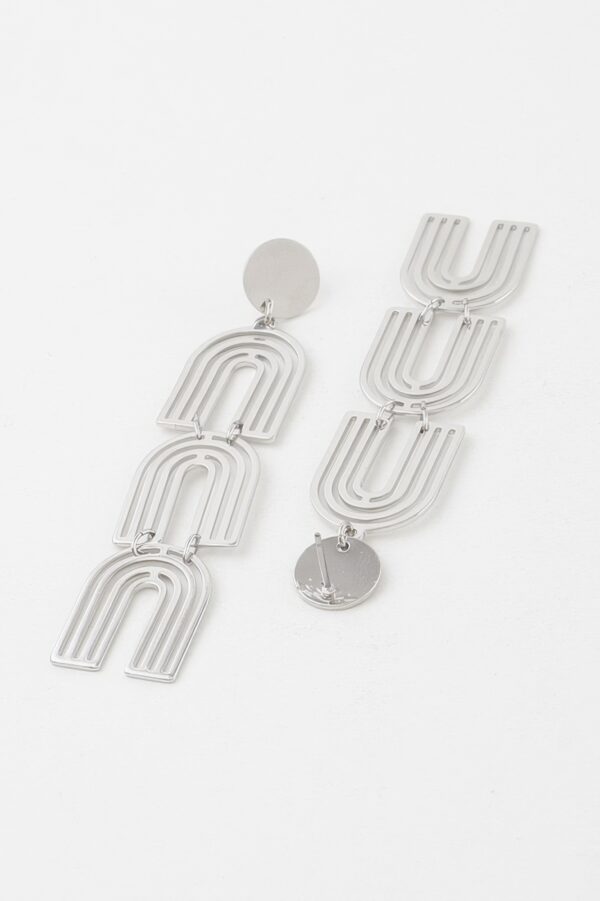 Triple Arch Drop Earrings – Layered Sculptural Drops