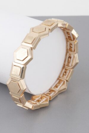 Solid Geometric Cuff Bracelet – Modern Angular Bangle
