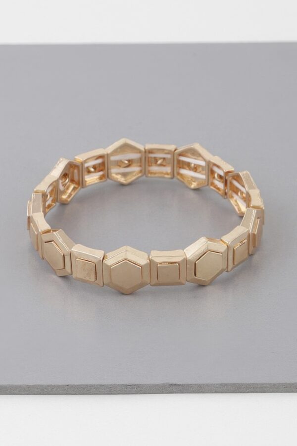 Solid Geometric Cuff Bracelet – Modern Angular Bangle