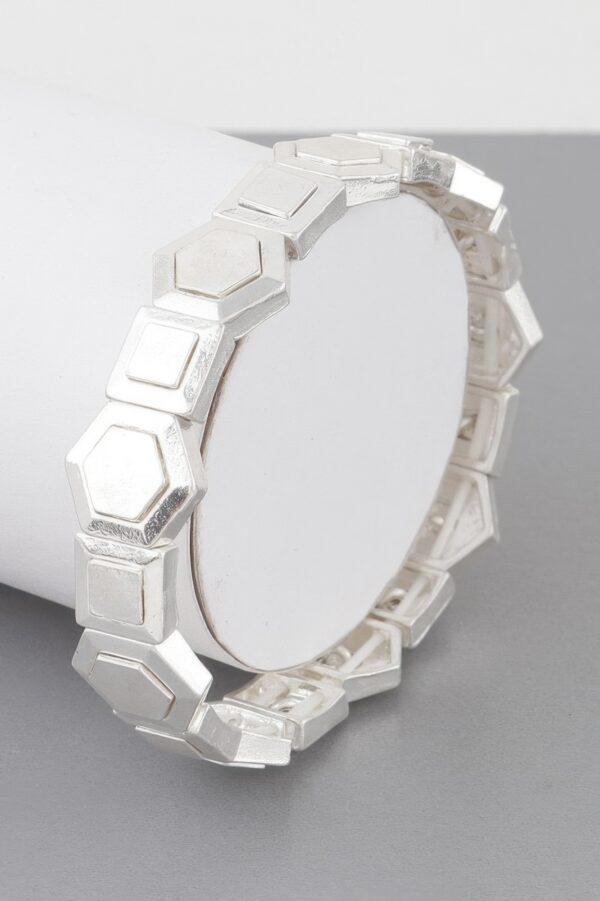 Solid Geometric Cuff Bracelet – Modern Angular Bangle