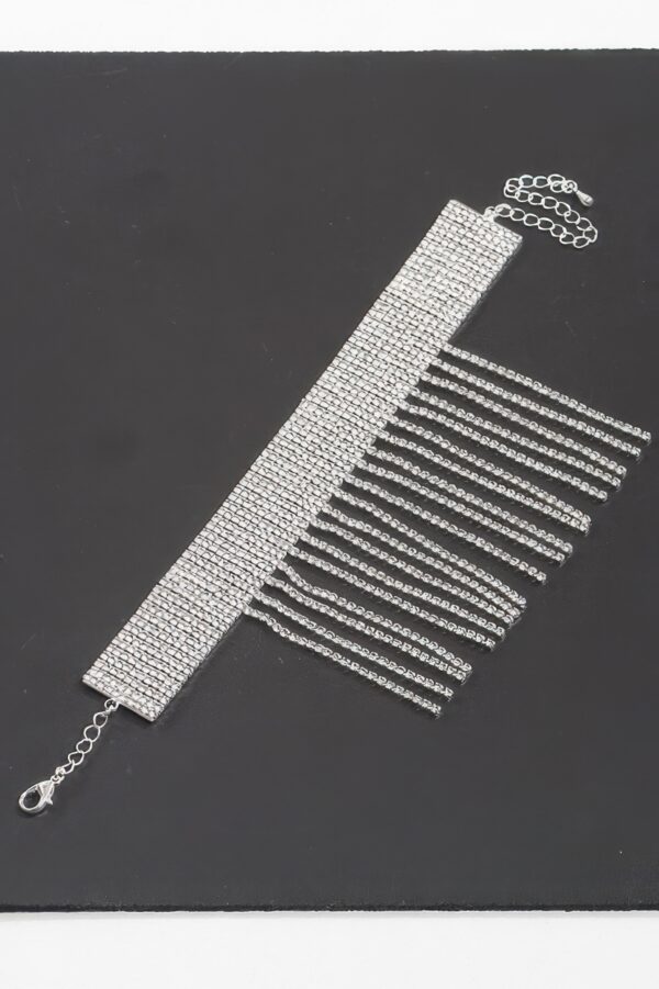 Rhinestone Tube Cuff Bracelet – Multi-Layer Stacked