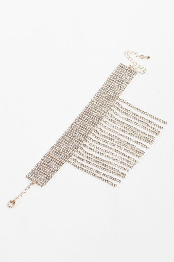 Rhinestone Tube Cuff Bracelet – Multi-Layer Stacked