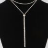 Rhinestone Choker Necklace with Drop Pendant