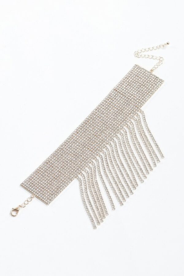 Jeweled Rhinestone Drop Anklet – 3.5 in Accent