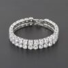 Double Rhinestone Clasp Bracelet – Structured Sparkle