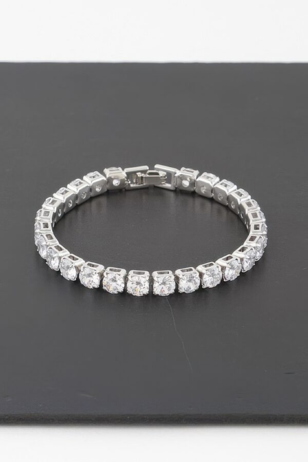 Jeweled Rhinestone Clasp Bracelet – Compact Shine