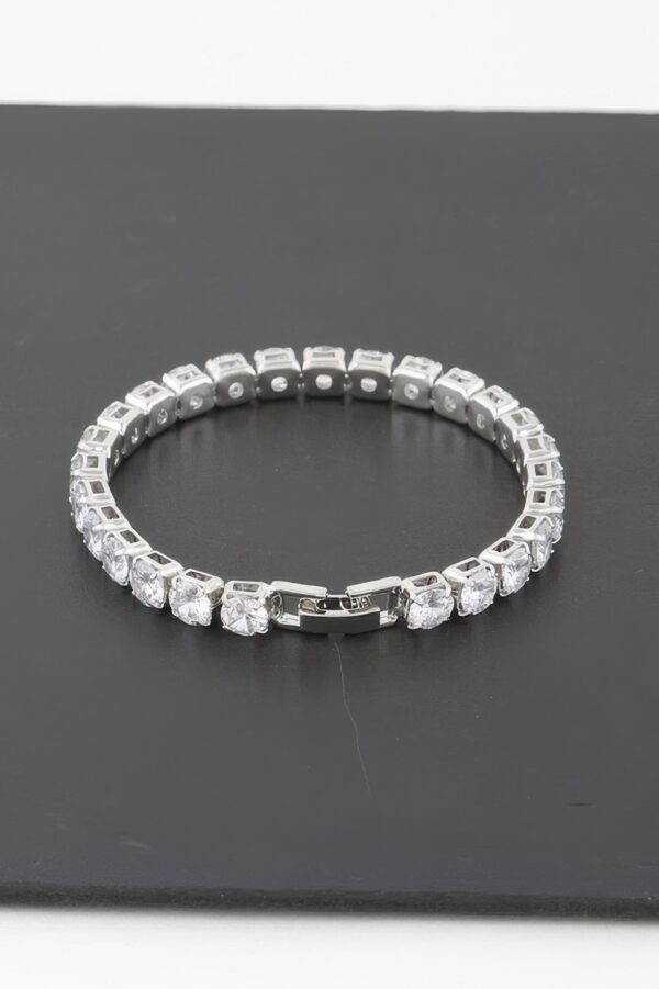 Jeweled Rhinestone Clasp Bracelet – Compact Shine