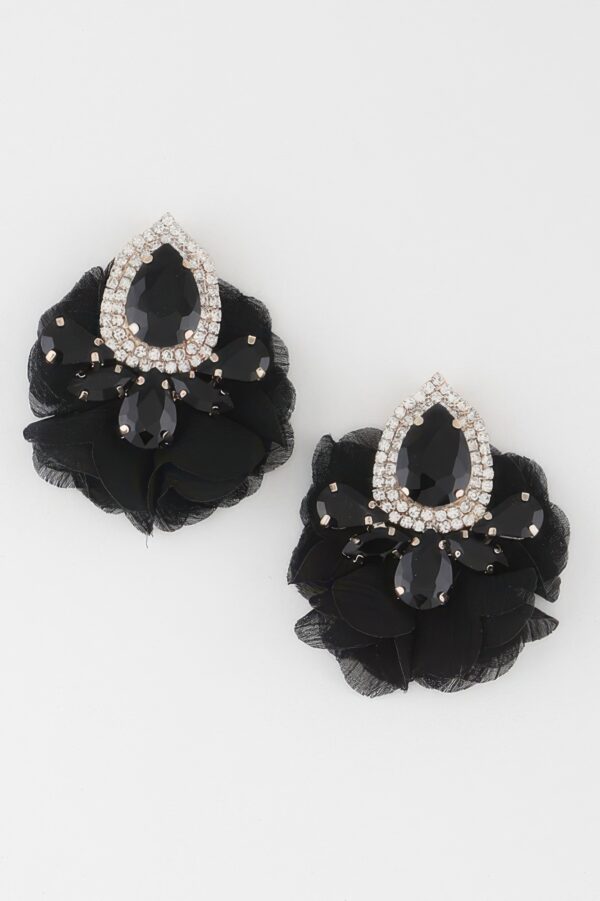 Teardrop Petal Drop Earrings – Layered Sculptural Design