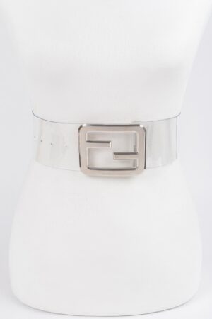 Clear PVC Waist Belt with Metal Buckle