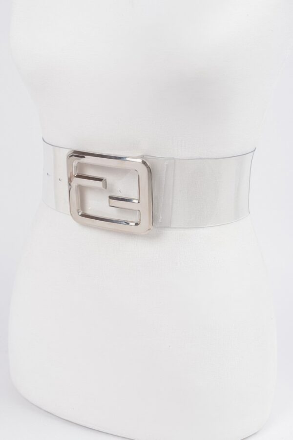 Clear PVC Waist Belt with Metal Buckle
