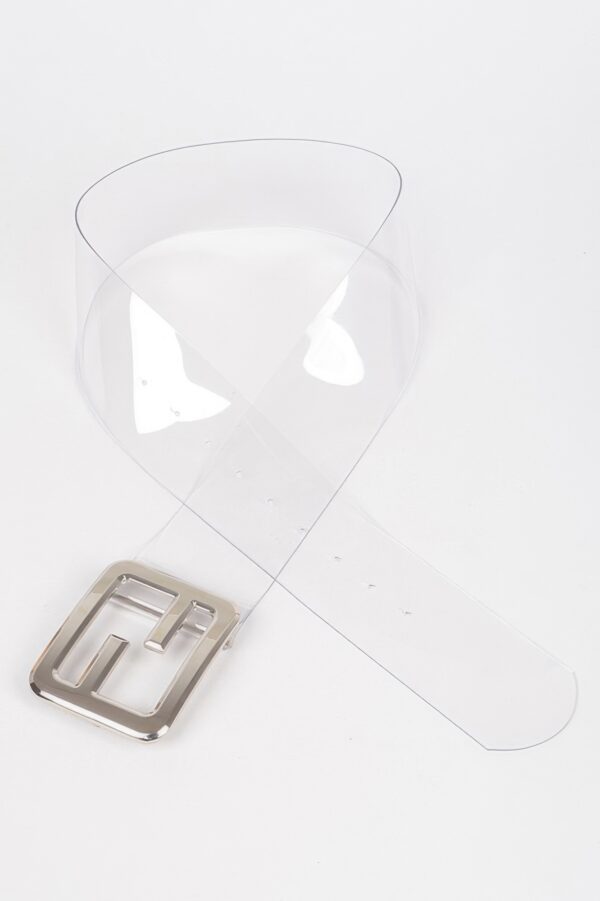 Clear PVC Waist Belt with Metal Buckle