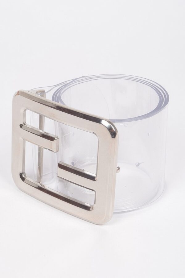 Clear PVC Waist Belt with Metal Buckle