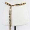 Faux Leather Oversized Chain Waist Belt