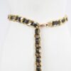 Faux Leather Oversized Chain Waist Belt