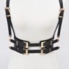 Multi-Buckle Harness Belt – PU & Elastic