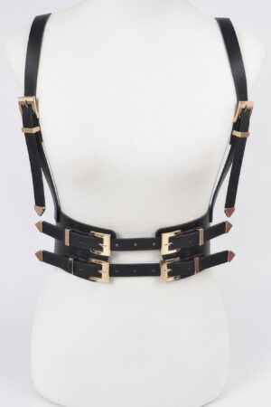 Multi-Buckle Harness Belt – PU & Elastic