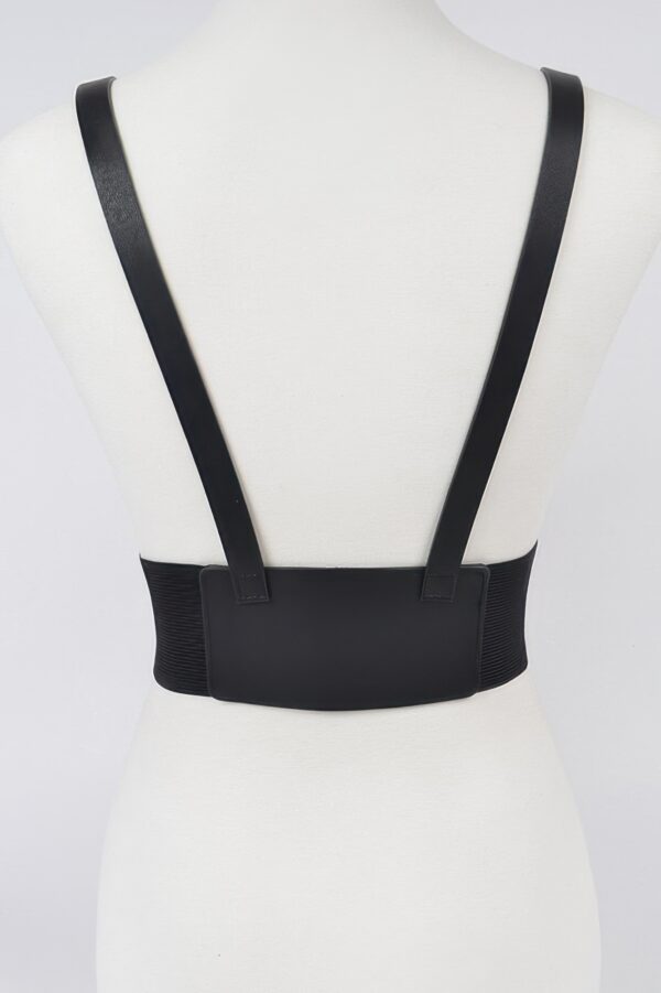 Multi-Buckle Harness Belt – PU & Elastic