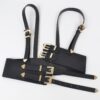 Multi-Buckle Harness Belt – PU & Elastic