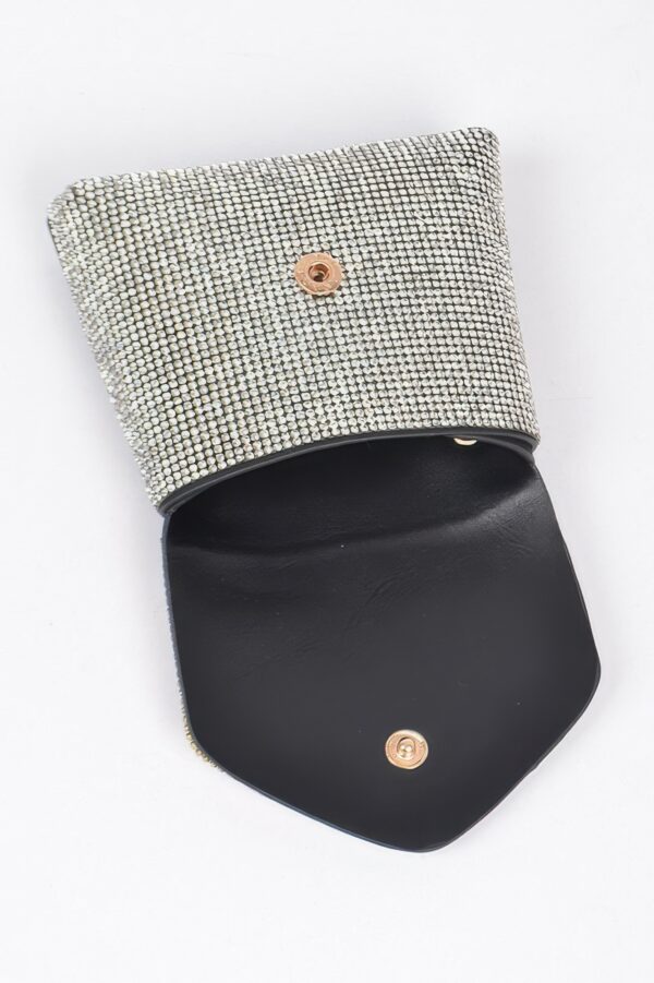 Rhinestone Mini Bag with Chain Belt Strap