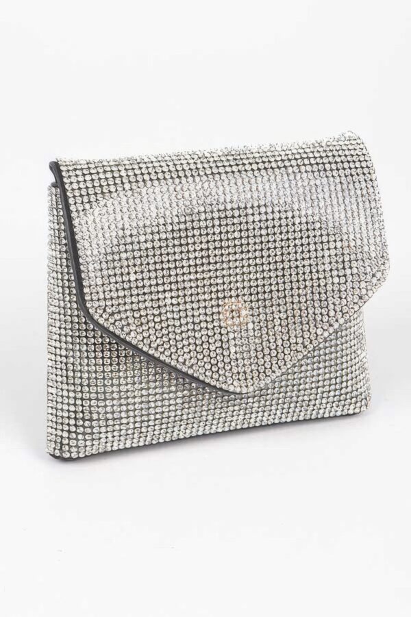 Rhinestone Mini Bag with Chain Belt Strap