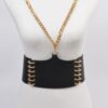 Wide Faux Leather Waist-Defining Belt