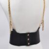 Wide Faux Leather Waist-Defining Belt