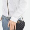 Quilted Heart Crossbody Bag with Mixed Metal Hardware