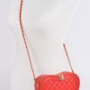 Quilted Heart Crossbody Bag with Mixed Metal Hardware