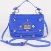 Structured Clear Handle Bag with Studded Accents
