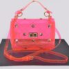 Structured Clear Handle Bag with Studded Accents